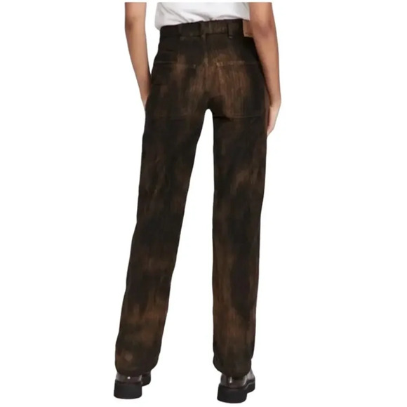 Free People Reese Pitched Straight Corduroy Pants Tie Dye Brown Tan 27 - Picture 2 of 10